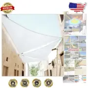 Custom Size 20' x 20' x 20' White Sun Shade Sail - Heavy Duty Waterproof Fabric