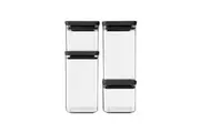 BRABANTIA STACKABLE STORAGE CANISTERS - SET OF 4
