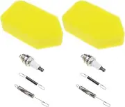 [eMagTech] 2 Sets Fuel Filter Kit Compatible with Briggs & Stratton 691859 692211 Engines Air Filter Lawn Mower Replacement Accessories