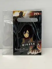MIKASA Attack on Titan Mikasa Enamel Pin- by Funimation - NEW on card