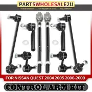 8x Front and Rear Stabilizer Bar Link & Tie Rod End for Nissan Quest 2004-2009 (for: Nissan)
