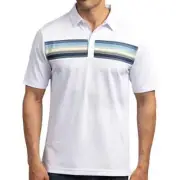 TRAVIS MATHEW THAT'S THE ONE Men's S/S Polo Shirt - White - Medium - NWT