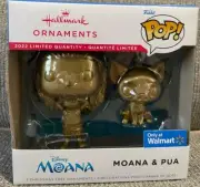 Funko POP! Exclusive Gold Chase Moana & Pua Hallmark Christmas Ornaments
