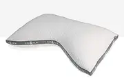 Ultimate Side Sleeper Pillow with Adjustable Filler to Get The Perfect Contour Curved Pillow for A Neck Pain Relief Sleep - Removable Latex and Polyester Filling- 17" X 29"