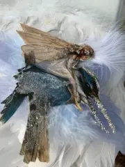 FAIRY SPRIg AND GAZER THE BLUEBIRD OF HAPPINESS ORNAMENT*MAGICAL*WHIMSICAL*DEAR