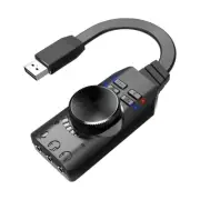 USB Sound Card Gaming Audio Adapter with Virtual 7 1 Channel for Computer Games