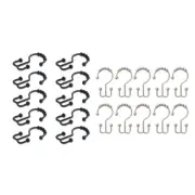 10Pcs Shower Curtain Hook Double Rings with Smooth Rolling Beads Bathroom Decors