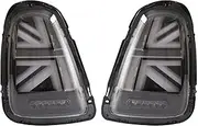 Tail Lamp Assembly，Compatible With MINI R56 R57 R58 R59 2007-2013 LED Tail Light Turning Signal Brake Reverse Light(2007-2010,Smoke Black cover)