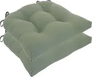 Arlee Micro Fiber Polyester Chair Pads, 2 Count (Pack of 1), Olive