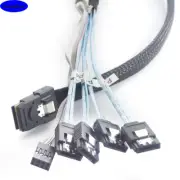 MINI SAS SFF- 8087 to 4 Ports SATA server high-speed connection cable