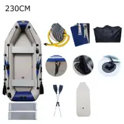 230CM 3 Person Safe Inflatable Boat Waterproof Sports Fishing Dinghy Raft Set