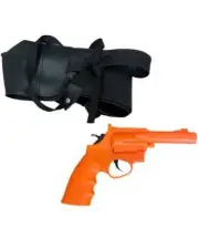 Gun and Holster Plastic Toy One Click Sound Gun Costume Gangster Cowboy PartyT65