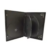 10 Standard 14mm Black 6 Disc DVD Storage Case Box with 2 Trays for CD DVD Disc