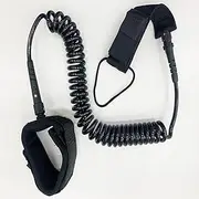 SNYTHS 10ft 7mm TPU Coiled Surf Leash Safety Hand Rope Leg Rope，Flexible Horn Connector，Padded Ankle Strap，Used for Paddleboard,Surfboard Safety Kayak,Fishing Rod Paddle Leash