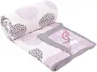 Indian Quilt Pink & White Hand Block Printed Cotton Quilt,Queen Size[90X108]Inch