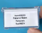 Atlas N Scale 38203 PRR Pennsylvania Flat Car w/Stakes #480214 New In Box