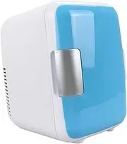 Car Mini Fridge Small Cooler and Warmer 4 Liters Personal Refrigerator for Office, Blue