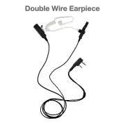 2-Wire Acoustic Tube PTT Earpiece for Kenwood, Baofeng & Retevis Radios UV-5R TK
