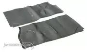 VW T2 Split 63-67 Wolfsburg West Under Seat Floor Mats Pair Black Textured