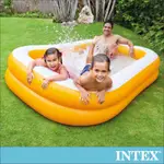 INTEX 桔色長方型游泳池229X147X46CM(600L)3歲+(57181)