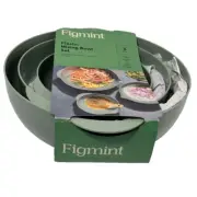 3pc plastic mixing bowl set 3 sizes with nesting design Pour Spouts on each NWT