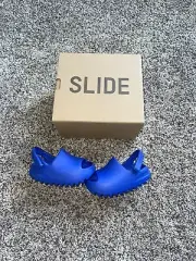 adidas Yeezy Slide Azure Blue Size 7k Infant Baby Toddlers ID4137