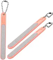 FRCOLOR 3pcs Nail Files for Natural Nails Portable Keychain for Home Salon Durable Buffing Block for Men Women Smooth Shape
