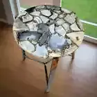 Agate Coffee Table – Luxury Gemstone Accent Table for Elegant Home Décor
