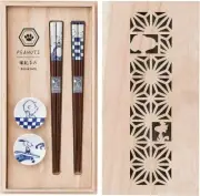 PEANUTS Snoopy Dyed Chopsticks Pair Set (Wooden Box)