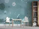 3D Galaxy Background Watercolour Self-adhesive Removeable Wallpaper Wall Mural