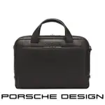 【PORSCHE DESIGN 保時捷】限量3折 德國頂級小牛皮旅行公事包肩背包 全新專櫃展示品(黑色 OLE1500)