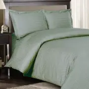 1200 Thread Count 100% Egyptian Cotton Sheet Set 1200 TC CAL KING Sage Stripe
