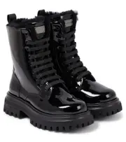 [Dolce & Gabbana Kids] Dolce & Gabbana Kids Patent leather boots UK 13 black