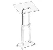 Clear Acrylic Podium Stand, Sleek Professional Presentation Lectern, Modern Portable Pulpits, Church Pulpit for Conference, Speeches, Weddings, Classroom