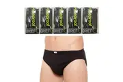 Holeproof 5 Pack Cotton Rib Mens Briefs Jocks Black Undies Underwear
