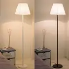 Floor Lamp Modern Bedroom Reading Light Standard Tall Lampshade Black / White