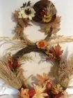 Fall Scarecrow Wreath Hanging Door Wall Decor Apr. 36 Inches Long (3ft)