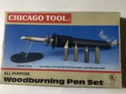 Chicago Tool Pyrography Wood Burning Pen Set M1355 - Accessories Included