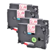 4PK Compatible with Brother P-Touch TZ-M32 Label Tape Red on Matte Clear 12mm
