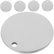 Kisangel DIY Engraving Stainless Steel Pendant Round Stamping Blanks Tags for Pet Id Luggage Label Craft