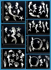 White Chipboard Embellishments - Mermaids