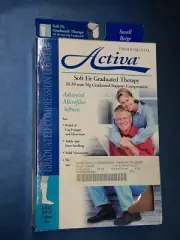 Activa 20-30 mmHg Compression Knee High Socks Closed Toe Small Beige H3001