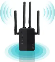 WiFi Extender Signal Long Range Coverage to 8500sq.ft and 45+ Devices, Internet