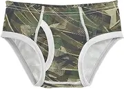 [Joisal] Soccer Ball Pattern Boy Underwear Size 8 Soft Briefs for Boys, Abstract Geometric Sketch, 8 Years