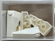 LEGO Parts - White Wedge 4 x 2 Triple Left - No 43710 - QTY 5