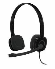 Logitech H151 Wired Headset, Stereo Headphones with Rotating Noise-Cancelling Mi