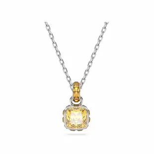 SWAROVSKI 施華洛世奇 Birthstone 鏈墜 方形切割 鍍白金色 十一月黃色 誕生石