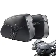 Motorcycle Saddle Bags - Motorcycle Side Saddlebag Tail Bag | Luggage Saddlebag with Inner Net Quick Release Straps Spacious Storage for Electric Banks, Raincoats