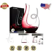 Double Opening Swan Wine Decanter with Easy Pour - Enhance Wine Flavors 1.7L