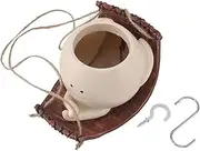 Swing Face Planter Pot Cute Innovative Decorative Hanging Resin Flower Head Planters for Indoor Outdoor Gardens and Homes (15x12x9.5cm / 5.9x4.7x3.7in)